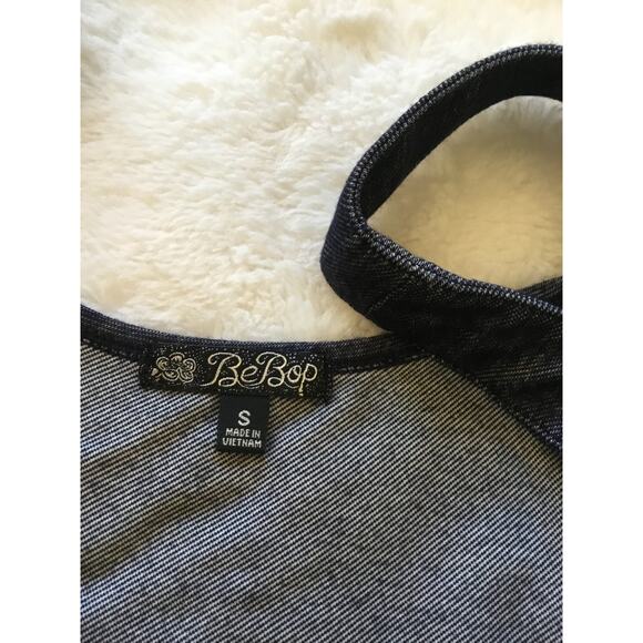 BeBop Blue Denim V-Neck Sleeveless Dress - Picture 13 of 13